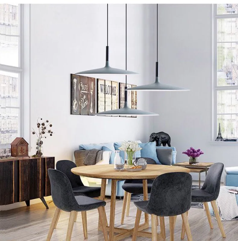 Nordic Pendant Lights Modern LED Minimalist Ceiling Lamps Hanging Light UFO Luxury Creative Personality Cafe Single Head Bar