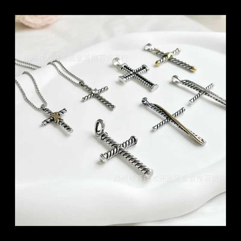 

Vintage Multi-style Cross Pendant Collarbone Necklace DN33