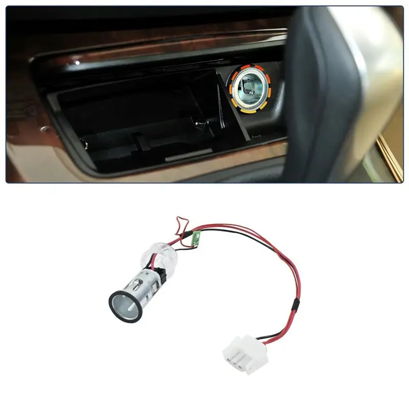 For BMW 3 Series E90 E91 E92 E93 2004-2012 Front Console Cup Holder Plug With LED Cigarette Lighter Socket Accessories