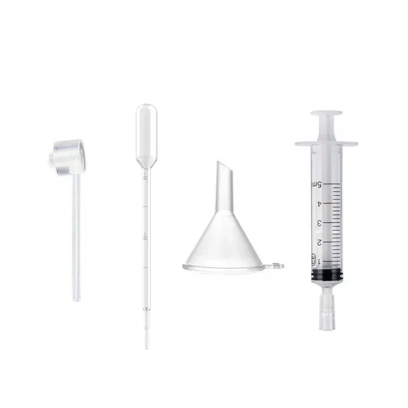 พลาสติกเติมน้ําหอมเครื่องมือ 4 ชิ้น/เซ็ตDiffuser Syringe Straw Dropperช่องทางสเปรย์จ่ายที่จําเป็นเครื่องสําอางค์ชุดเครื่องมือ