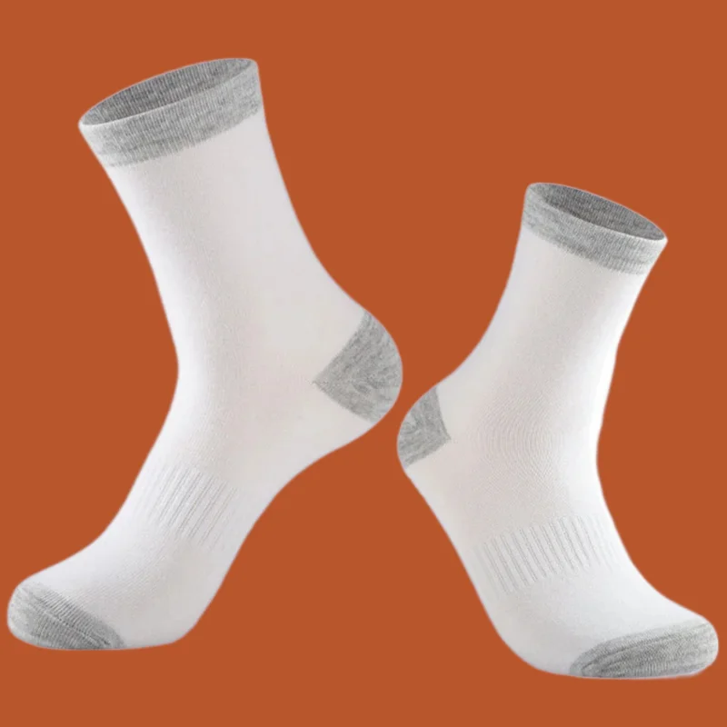 5/10 Pairs Sweat-absorbent Men's Socks Hot Selling Factory Middle Tube Sports Socks Foreign Trade New Socks Basketball Socks