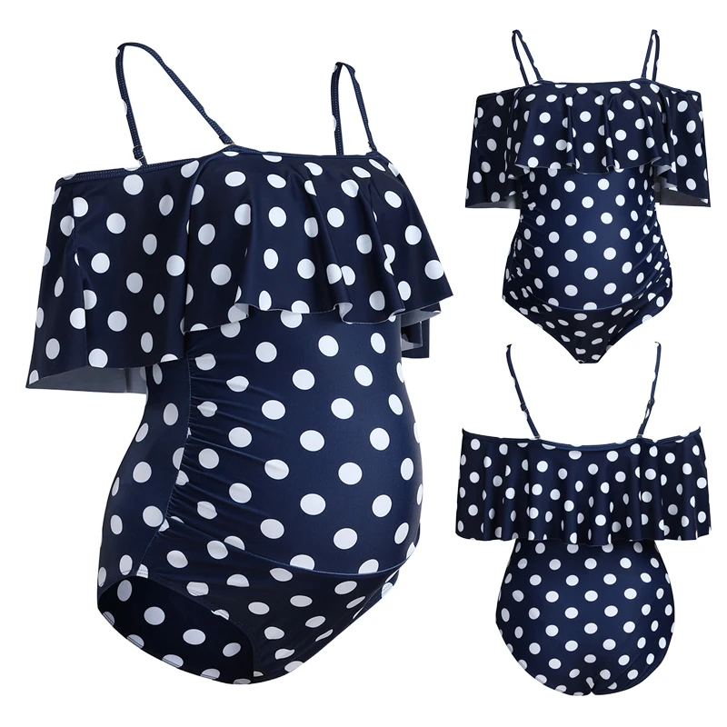 Fashion Pregnant Women Swimwear Sexy Suspender One Piece Swimsuit For Maternity Summer Maternity Clothes Printing Swiming Wear