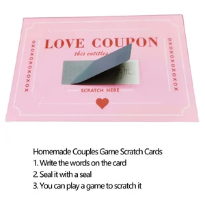 20 máy tính Lovers Creat-Off Coupon Thẻ DIY lãng mạn Ngày lễ tình nhân tình yêu Gaming Gaming Party Game cho người lớn kỷ niệm ngày cưới 12 Phiếu giảm giá giảm giá miễn phí bán hàng chính - №8