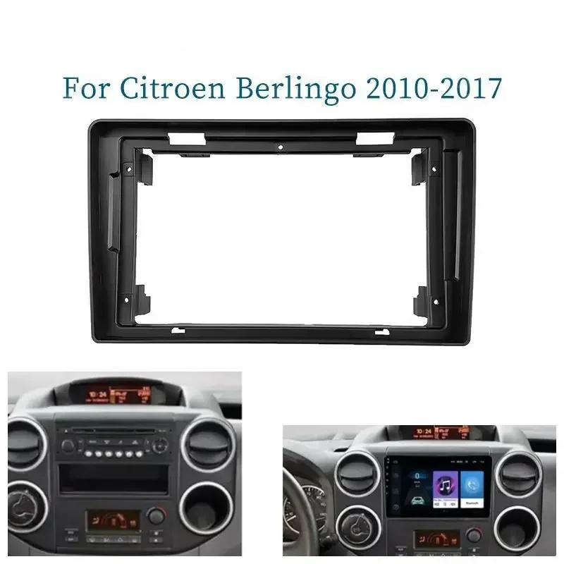 9 Inch Car Frame Fascia Adapter Android Radio Dash Fitting Panel Kit For Citroen Berlingo Peugeot 3008 5008 Partner 2010-2017