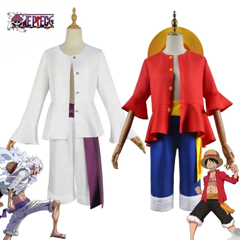 ONE PIECE Luffy cos suit trendy cool classic role cosplay clothes straw hat props costume performance suit