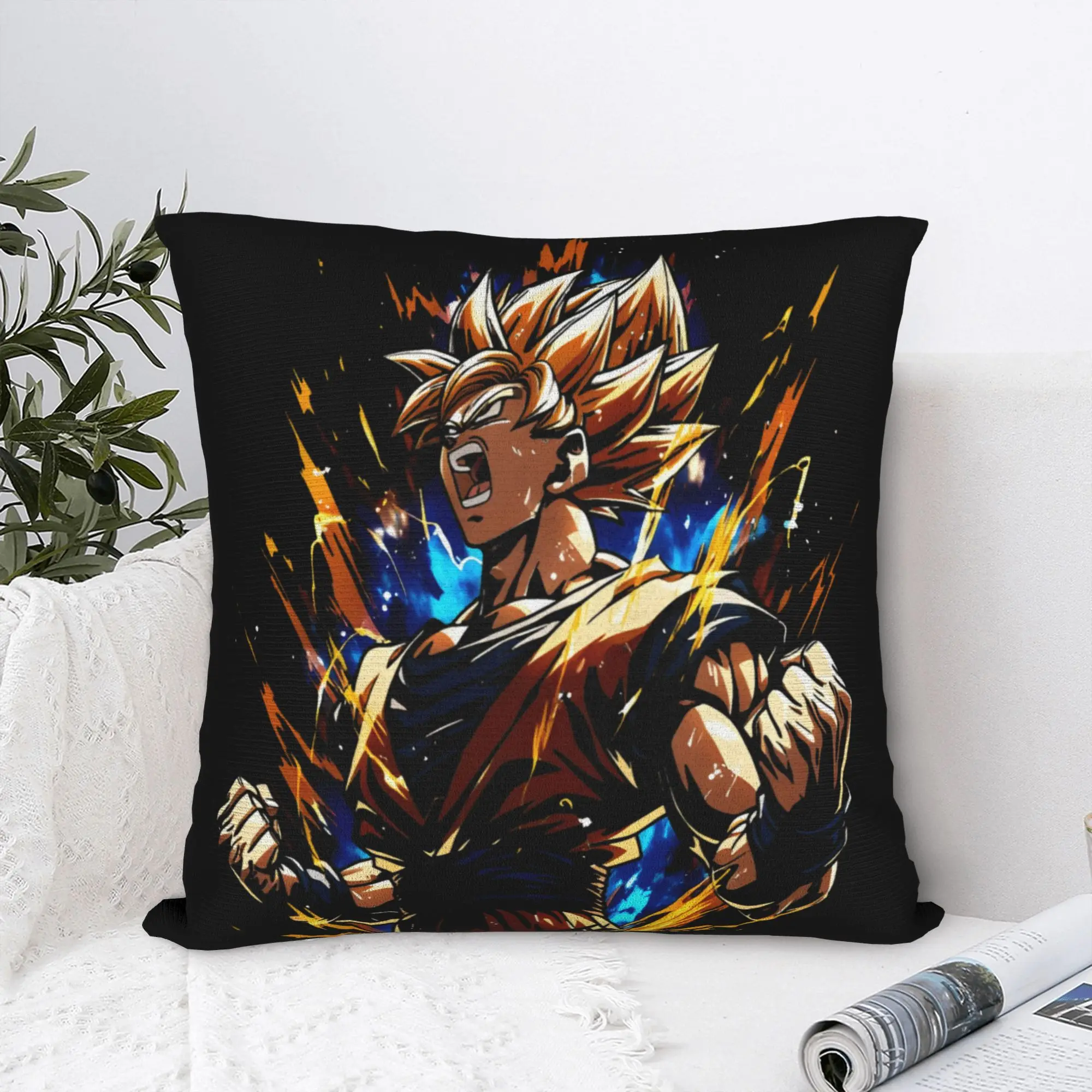 Dragons Balls Pillowcases Son Goku  Fashion Pillow Case For Living Room Sofa Graphic Pillow Cover