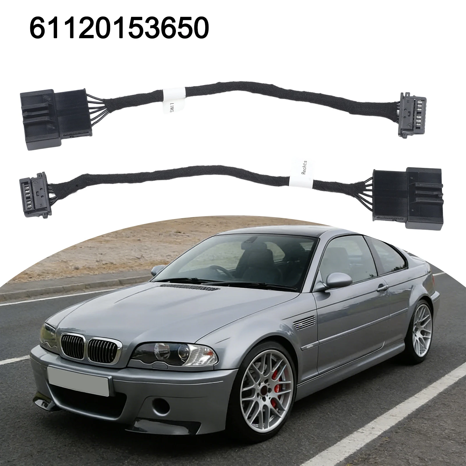 Car Maintenance Lights Adapter Cable Set Car LED Lights Connector 3 Series LED Lights Broken Damaged Replacement