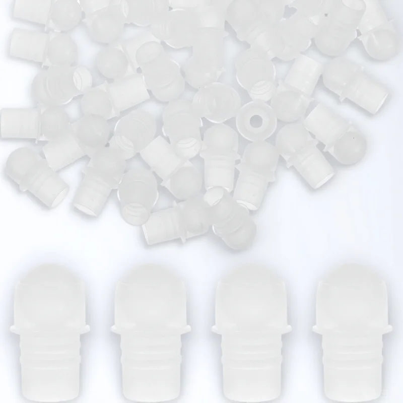 50 قطعة الكرة الدوارة إدراج لفة فارغة على مكونات الزجاجة المحمولة ناشر رائحة استبدال أجزاء زجاجة دوارة للزيت العطري