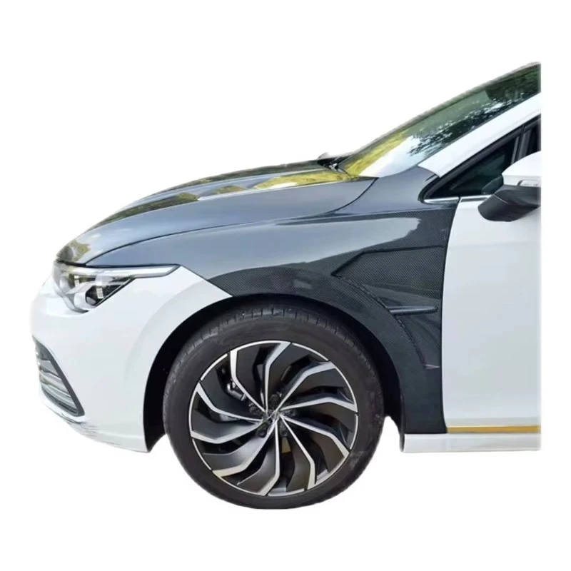 OEM Style Carbon Fiber Fibre Side Bumper Front Fender Vents for VW GOLF 8 R LINE GTI 4