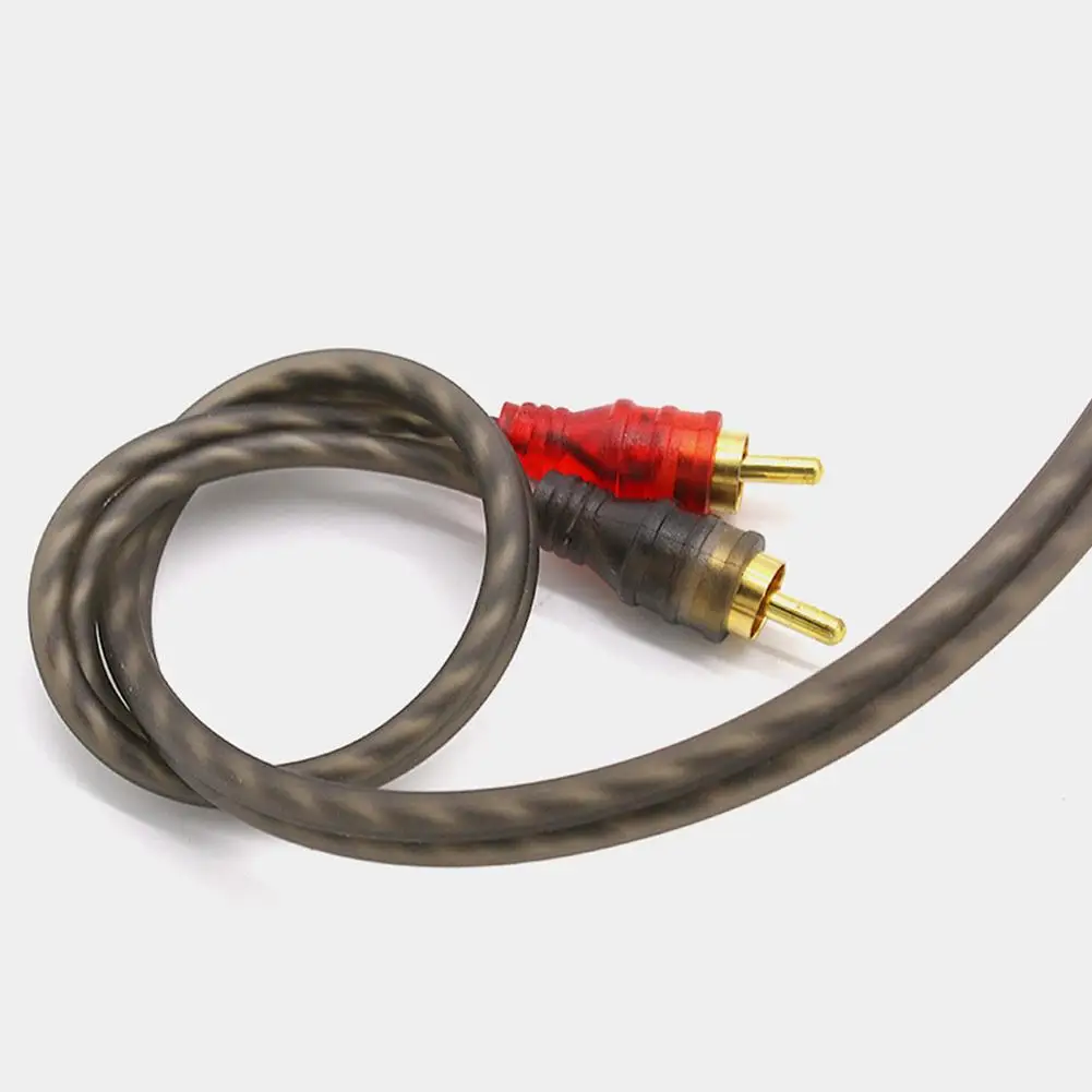 Cavo di segnale Audio per auto 0.5-5M filo di rame puro spina RCA cavo Audio amplificatore di potenza cavi in PVC linea accessori per sistemi Audio per auto