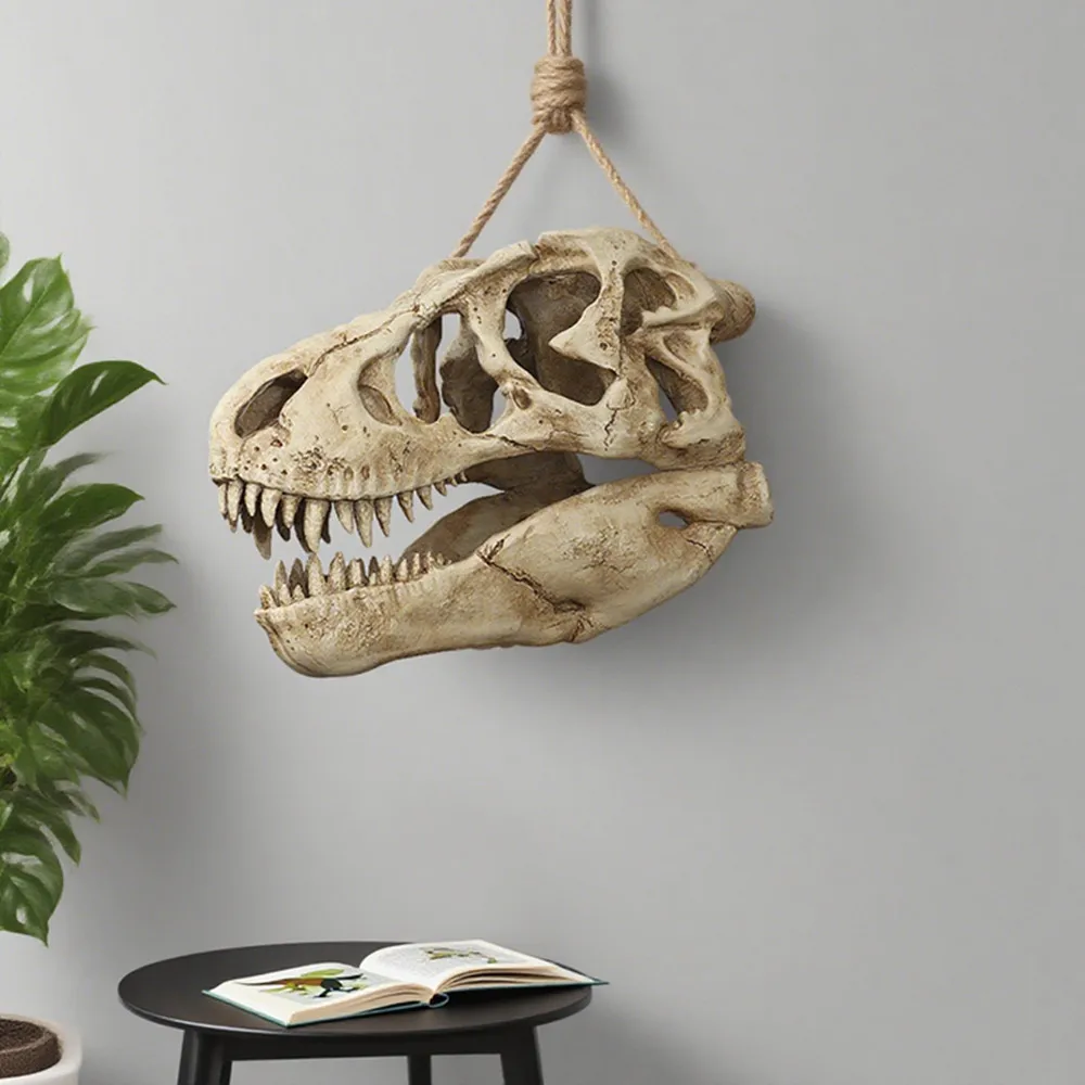 

Динозавр Тираннозавр Рекс Череп Настенный Декор Статуя Орнамент Тематический Парк Креативный Фон Настенный Хэллоуин Домашний Декор