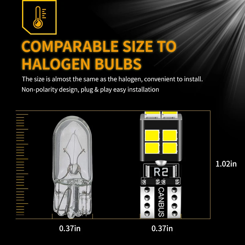 2pcs LED Clearance Light Parking Bulb Lamp W5W T10 194 5W5 C1 C2 C3 C5 C6 C8 C4 LED Side Marker Parking Lights Bulbs CANbus
