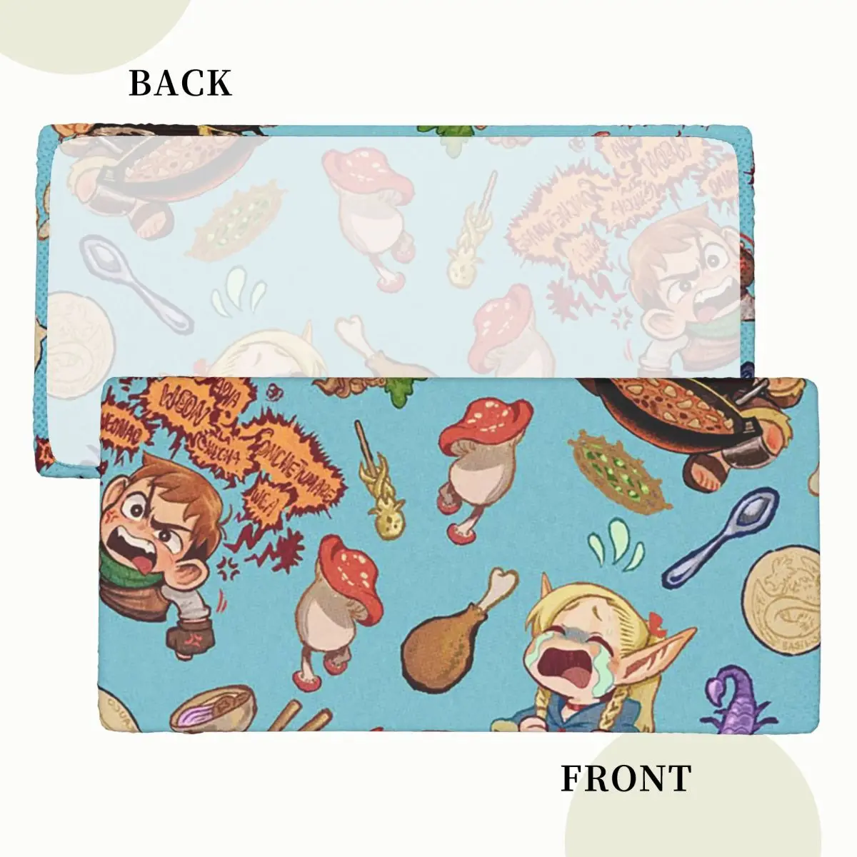 Delicious In Dungeon Customized Rectangular Tablecloth Waterproof Table Cover for Festival Party Decorations Table Cloth