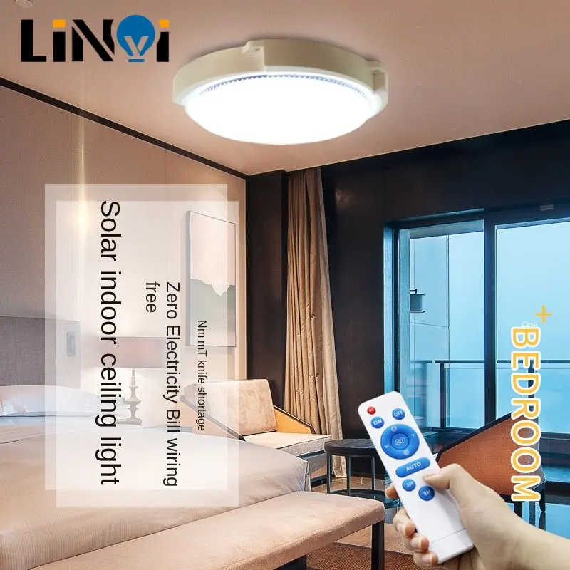 

Smart Indoor Solar Ceiling Light IP65 Outdoor Garden Pandent Light Solar-Power Lamp with Line Corridor Light for Garden Decor