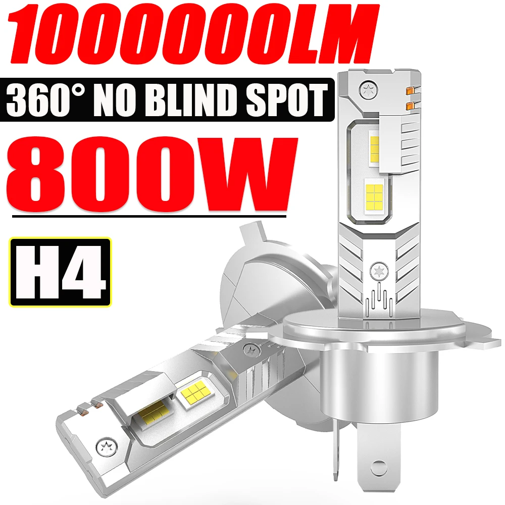 

H4 Bi LED Car Headlight Bulbs 1000000LM CANBUS Motorcycle Auto Lights Fog Lamp Hi/Lo Beam Automobile Headlamp 12V +800% Brighter
