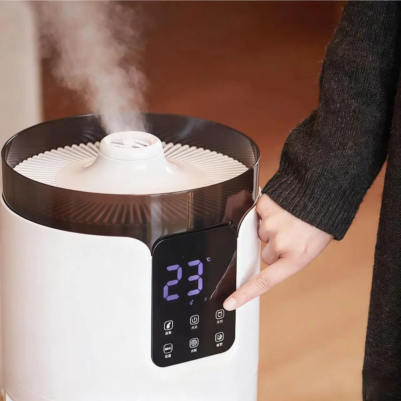 Ultrasonic Diffuser Humidifier 16L Floor Standing Household & Hotel Use Warm Mist Timer Air Purifier