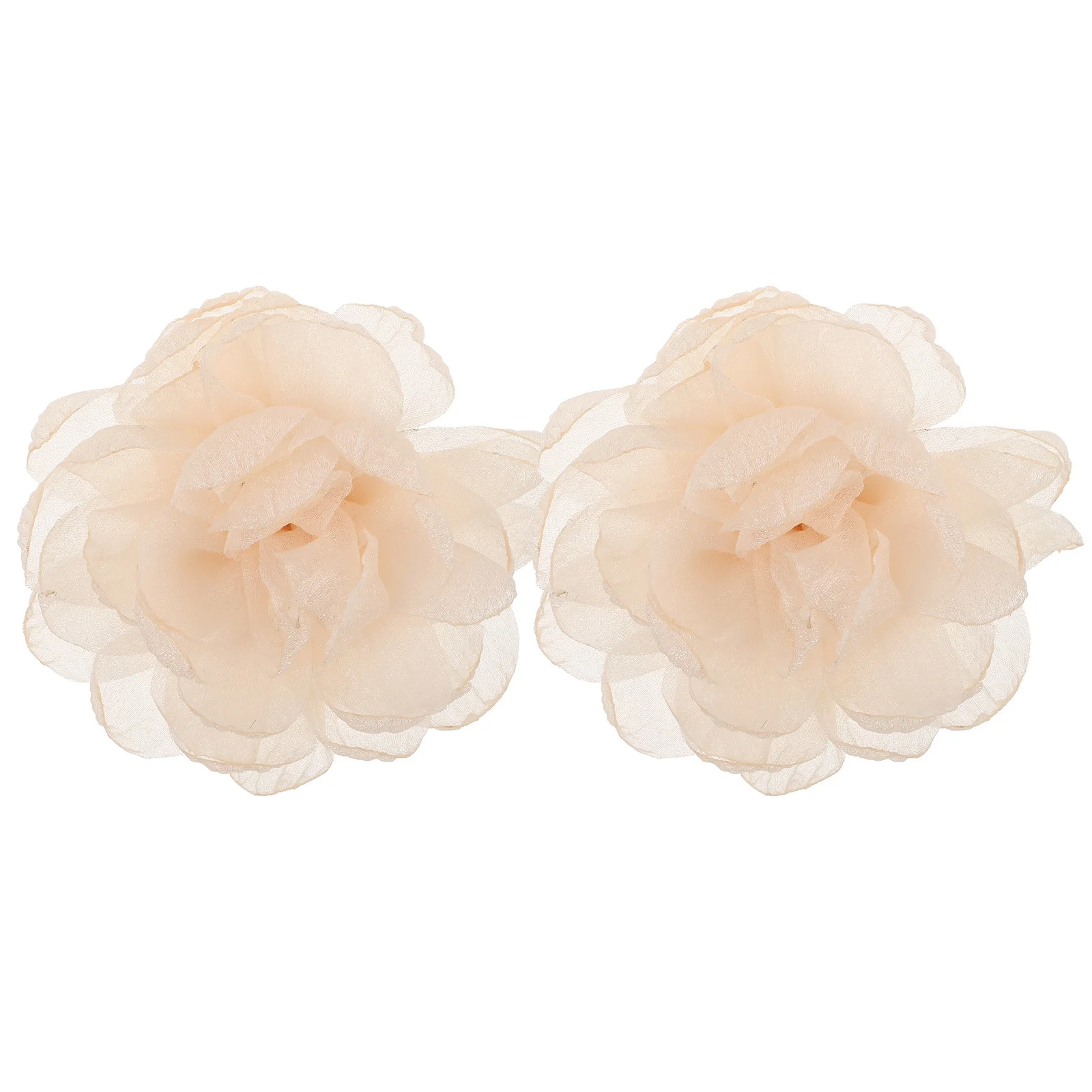 

2Pcs High Heel Flower Shoe Clips Detachable Solid Color Clip Decorations Elegant Shoes Accessories for Wedding Party Women