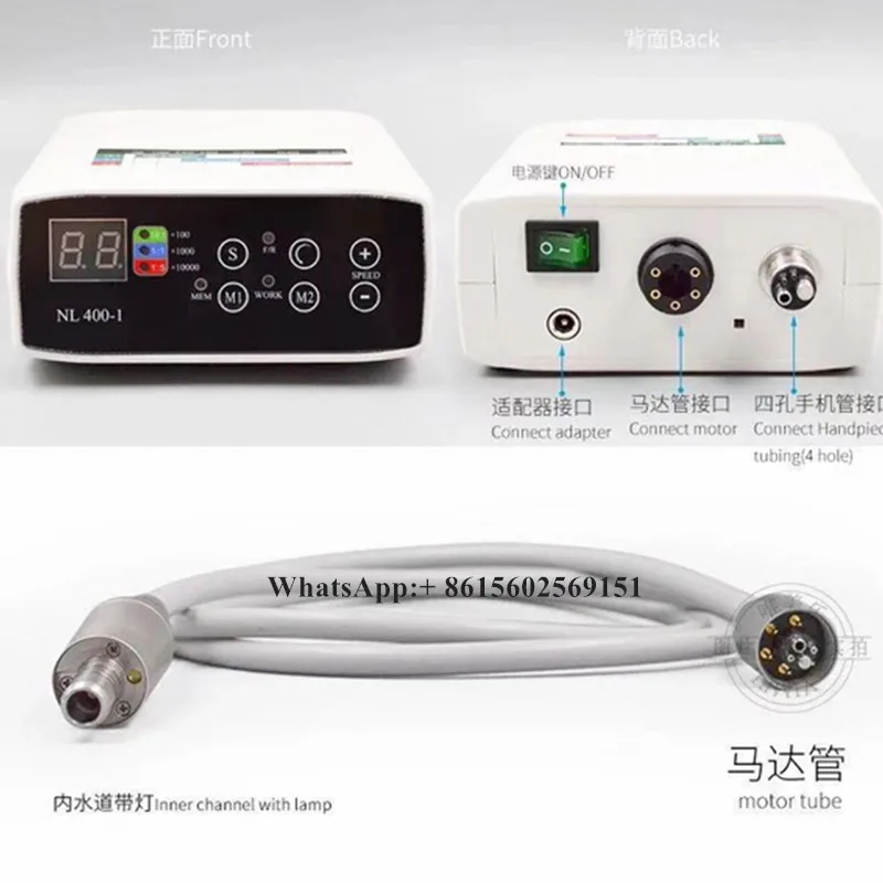 Factory Directly NL 4001-1 LED No Brushless Electric Motor Dental Micromotor Kit With 2PC LED Optical Contra Angle