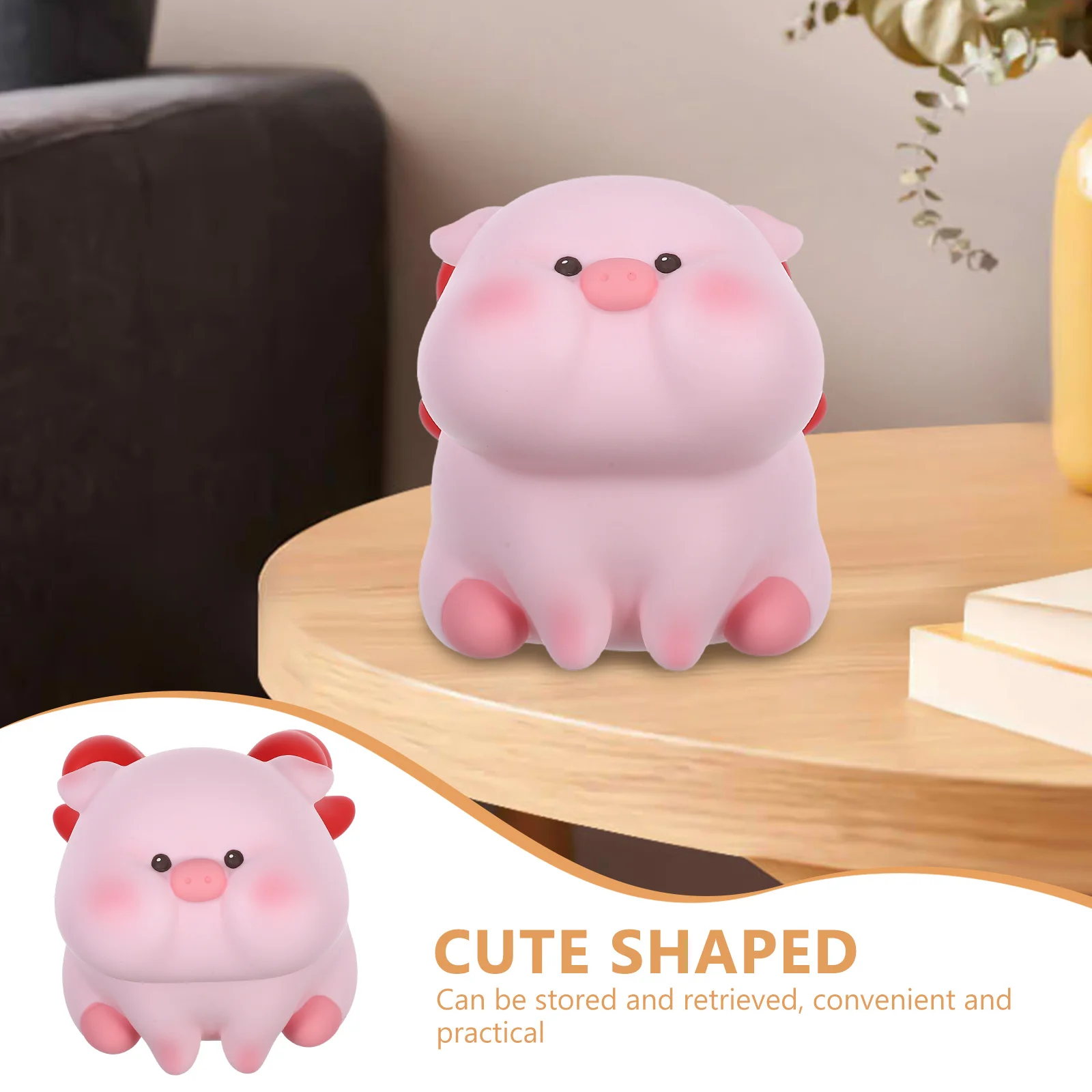 متوسط الفينيل حصالة على شكل حيوان لطيف عملة توفير وعاء للأطفال الفتيات سطح المكتب الزخرفية حصالة هدية عيد ميلاد حامل النقود على شكل خنزير