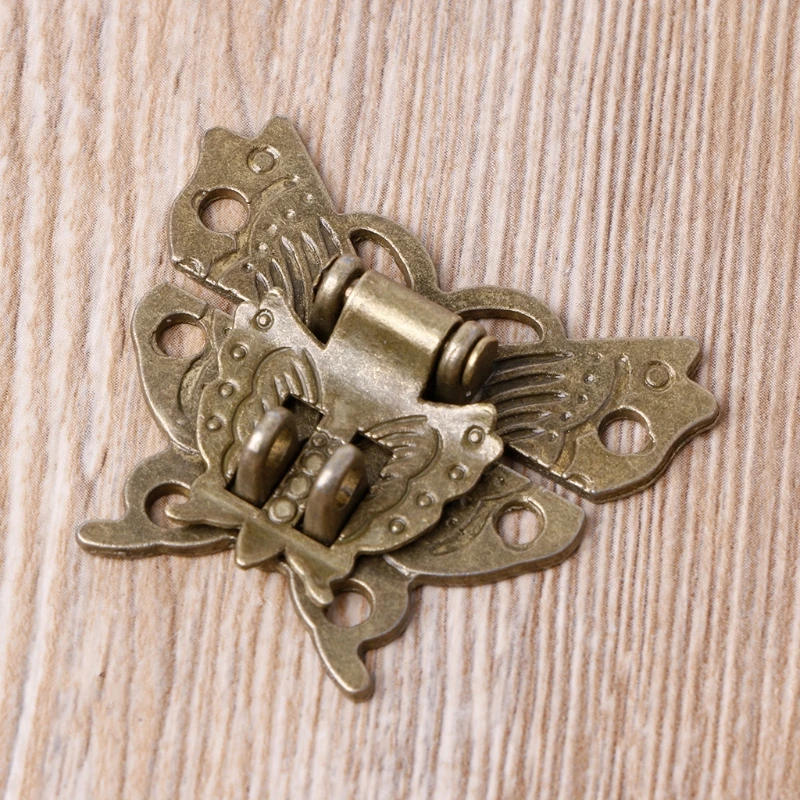 for Butterfly Antique Bronze Hasp for LATCH Wooden Box Mini Cabinet Buckle Locks