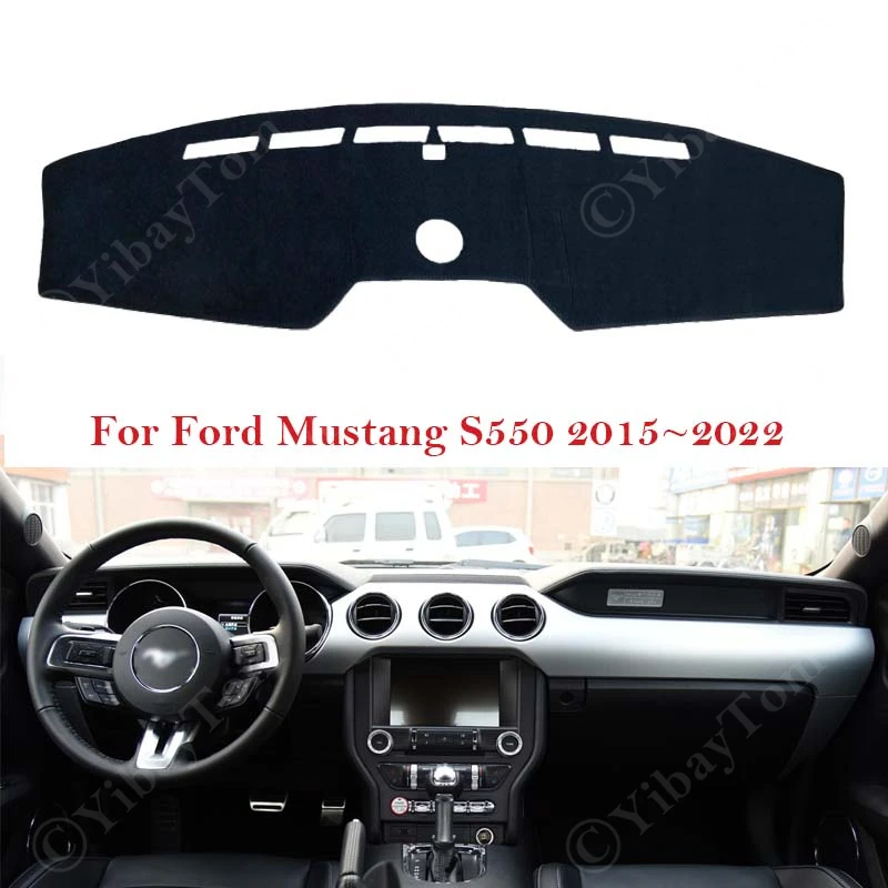 For Ford Mustang S550 2015 ~ 2022 Dashboard Cover Dash Board Mat Carpet Dashmat Pad Sunshade Cushion Rug Cape Car Accessories