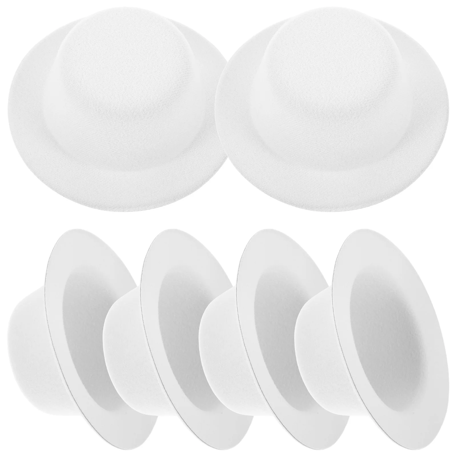 6 pçs feltro mini cartola para boneco de neve e urso multi-função chapéus em miniatura resistente ao desgaste minúsculos chapéus diy artesanato boneco de neve cartola