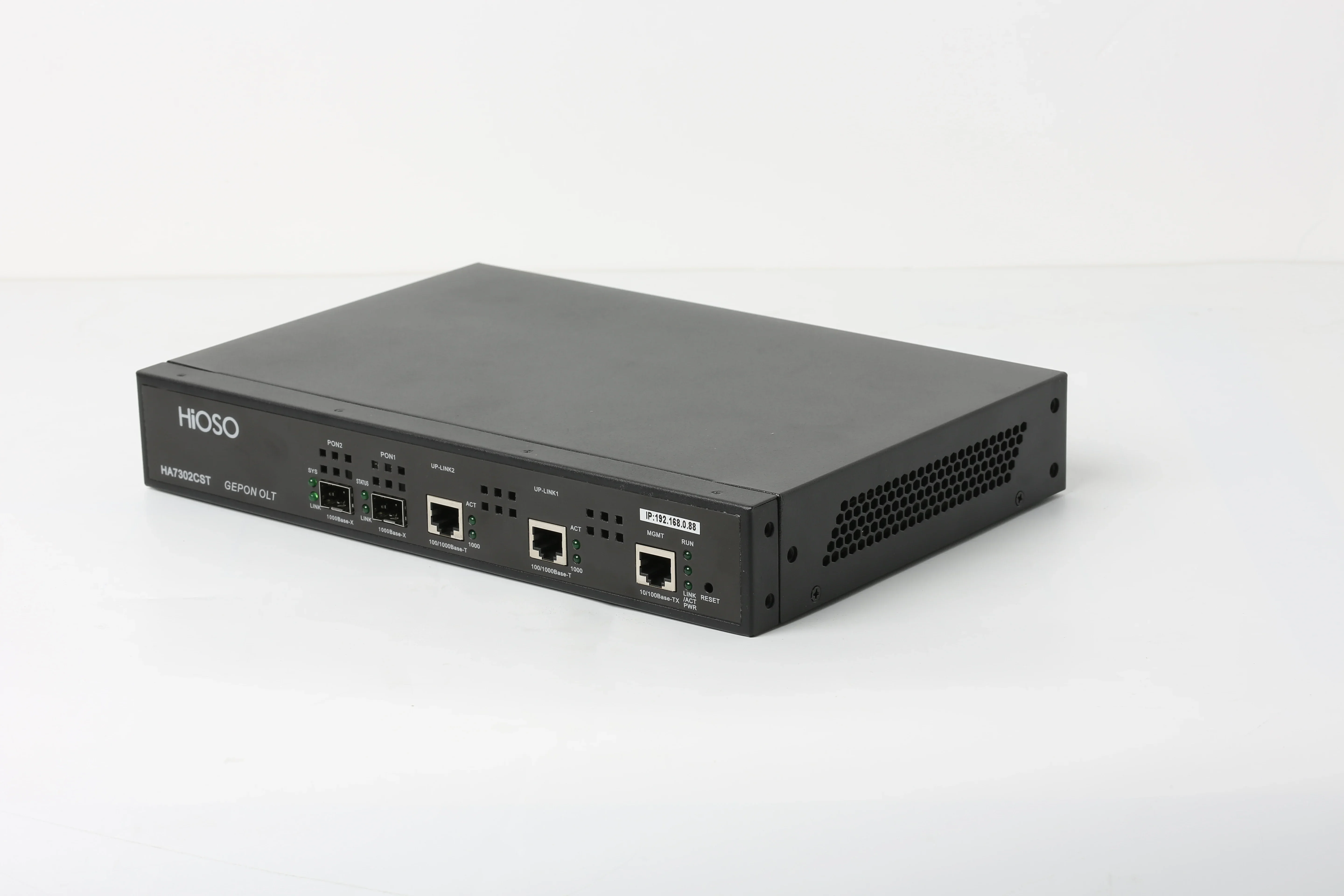 No incluye módulos pon HiOSO Epon olt 2 puertos suministro la mayoría de los equipos de fibra óptica onu mini 2pon olt de la marca