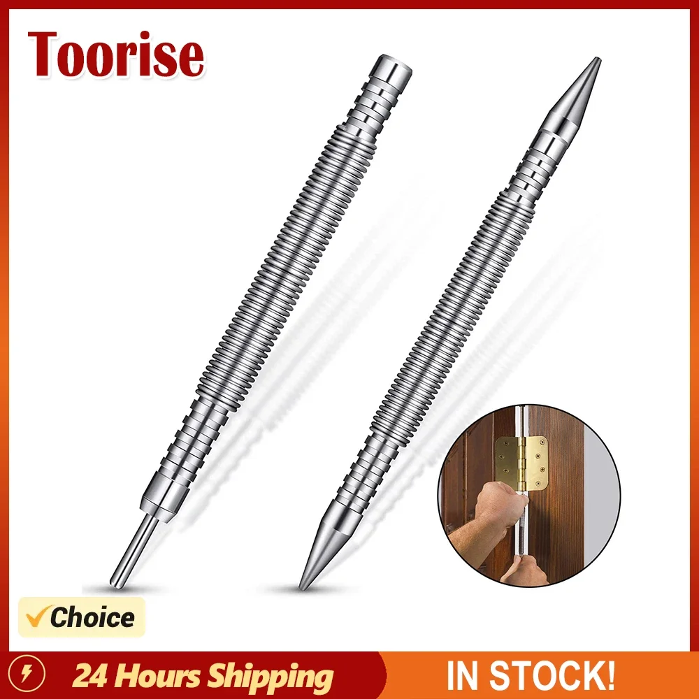 

Spring Center Punch Hammerless Dual Head Nail Setter Spring Loaded High Carbon Steel Nail Punch Narrow Space Door Hinge Pin