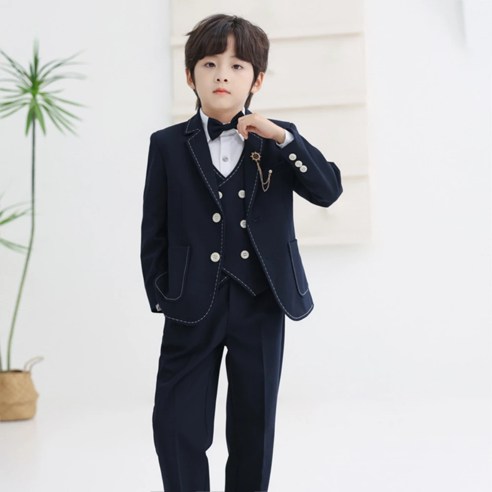 Txjojn Classic Boys Regualr Fit Suits New Year Christmas Party Graceful Formal Kids Suit Set 5 Pieces For Graduation Ceremony