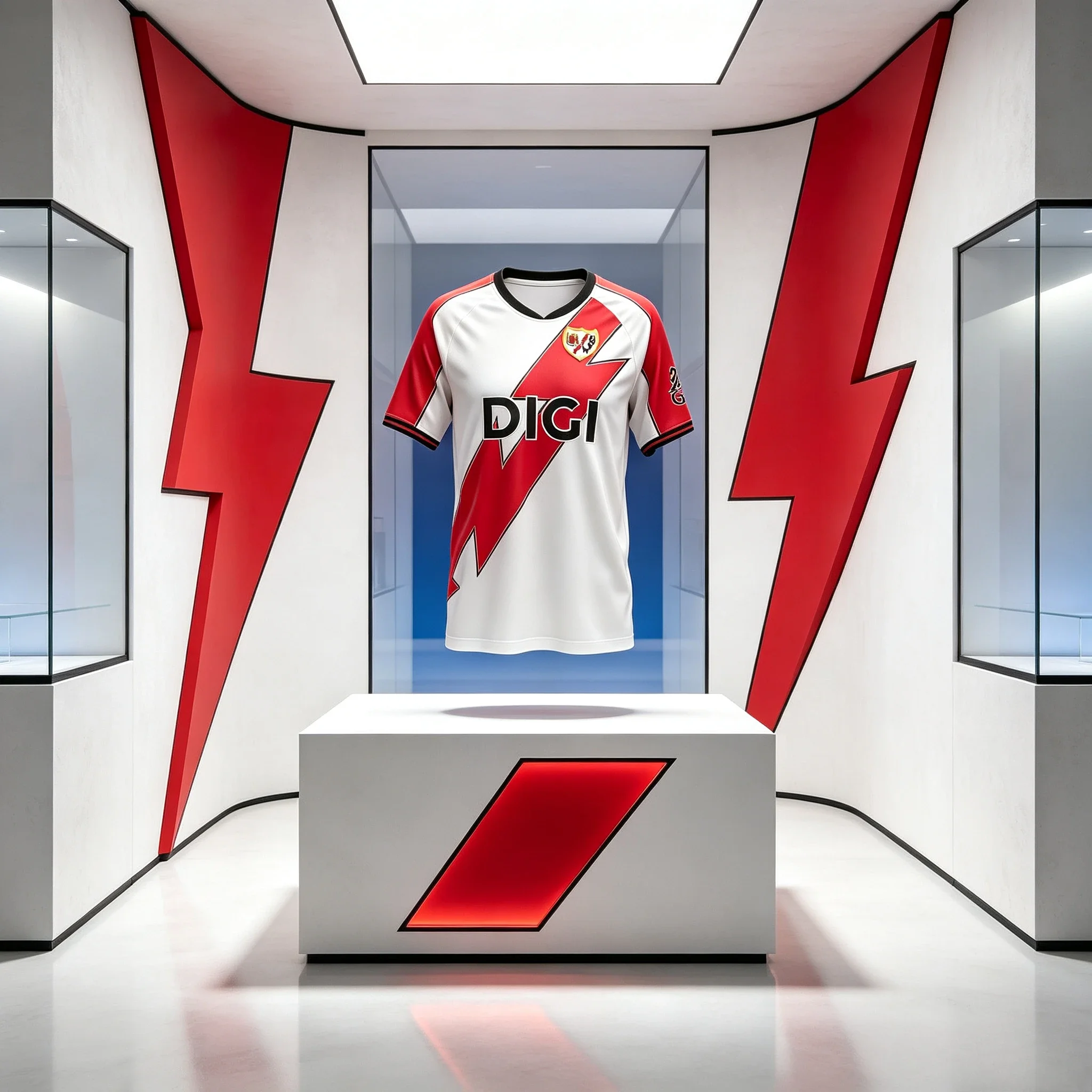 26-27 Summer Fast Drying Breathable Rayo Vallecano Home Football Shirt Fans 3D Printed Sports Football Shirt Family T-shirt