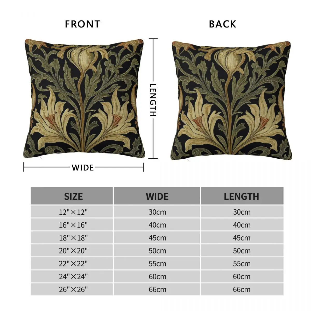 Bianca Lily Dreams Victorian Square Pillowcase Polyester Linen Velvet Creative Zip Decor Bed Cushion Cover