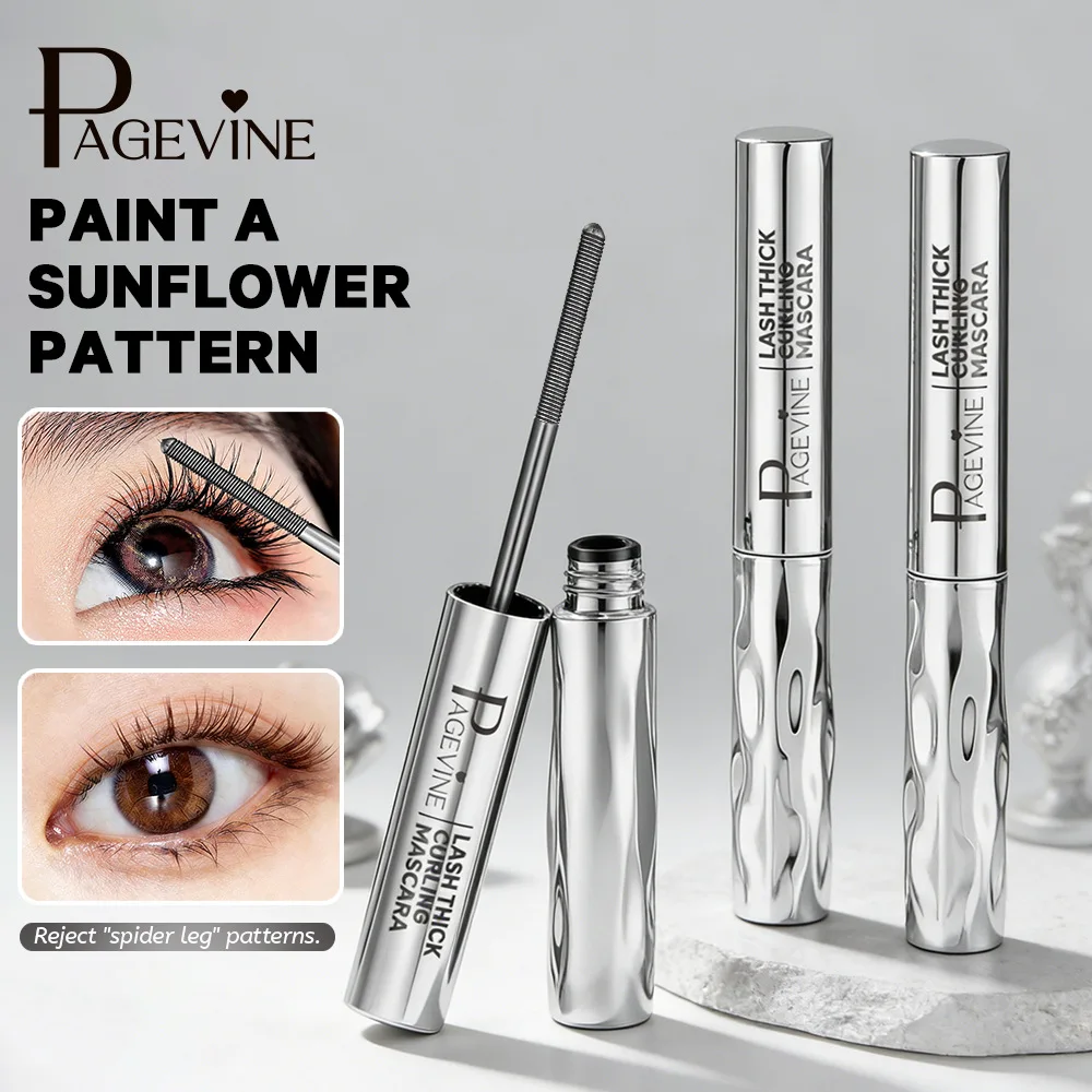 PAGE VINE Steel Tube Eyelash Primer Long Lasting Curling Lash Base Cream Waterproof Smudge Proof Natural Eyelash Styling Makeup