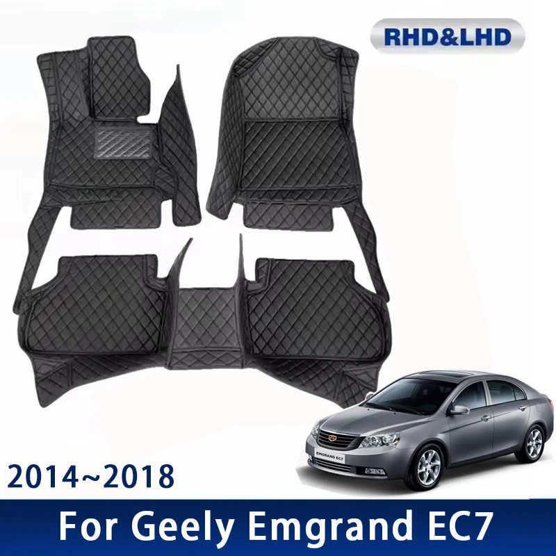 

Автомобильные коврики для Geely Emgrand EC7 7 MK2 2014 2015 2016 2017 2018 Sedan Custom Auto Foot Pads Ковер Аксессуары для интерьера