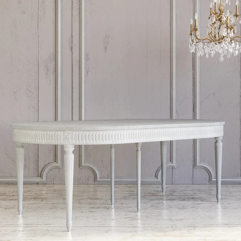 custom.American Solid Wood High-end Luxury Expandable Dining Table