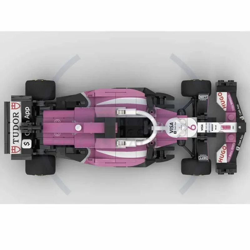 moc-220988-f1-レーシングビルディングブロック-8-市松模様の車-vcarb-02-ミニステッチモデル-301-個子供の誕生日プレゼントクリスマスおもちゃギフト