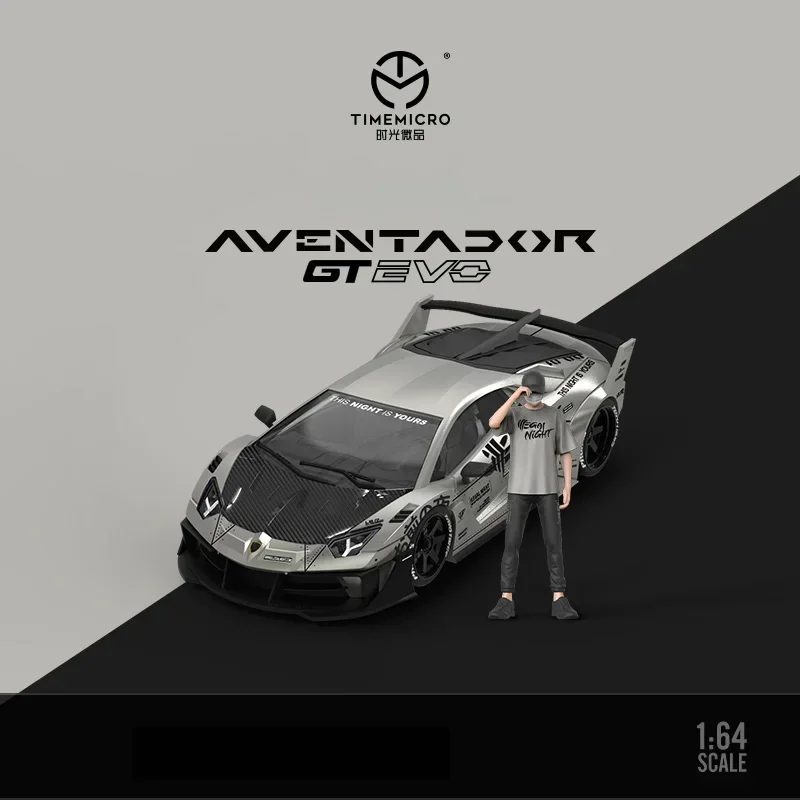 

TimeMicro 1:64 GTEVO Grey Painting Simulation Alloy Car Model for Collection&Display&Gift