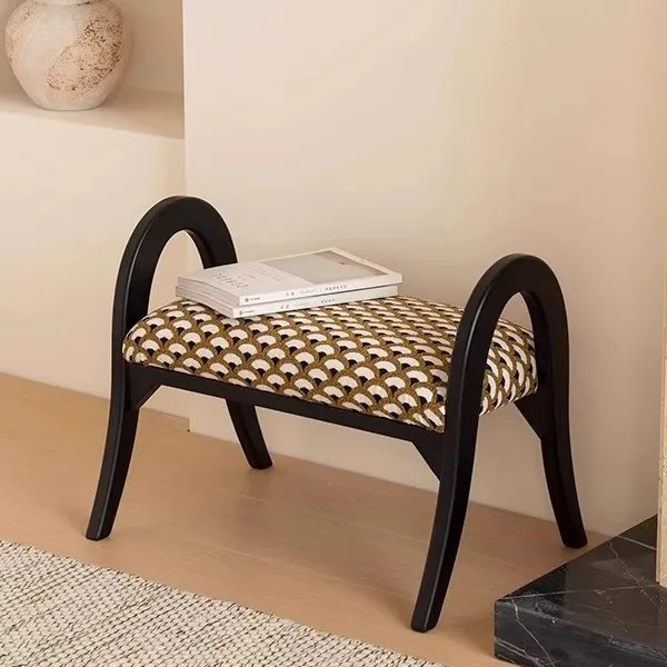 CX fabric medium and ancient style, shoe change, porch low stool pedal, retro bedside stool