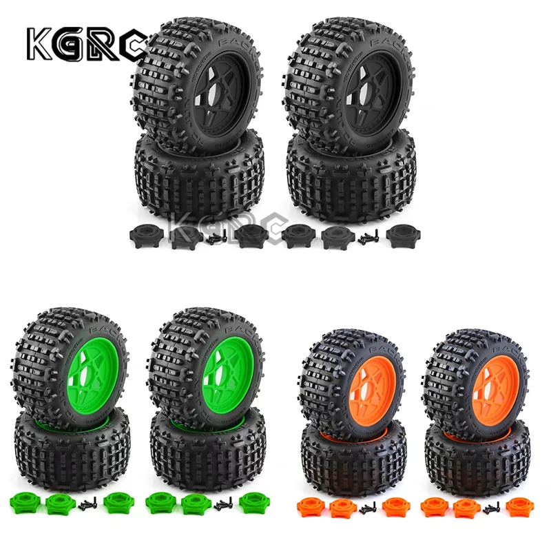 

4 шт. 152 мм 1/8 1/10 шина Monster Truck 12/14/17 мм шестигранное колесо для саньев E-Revo ARRMA KRATON Outcast Tamiya