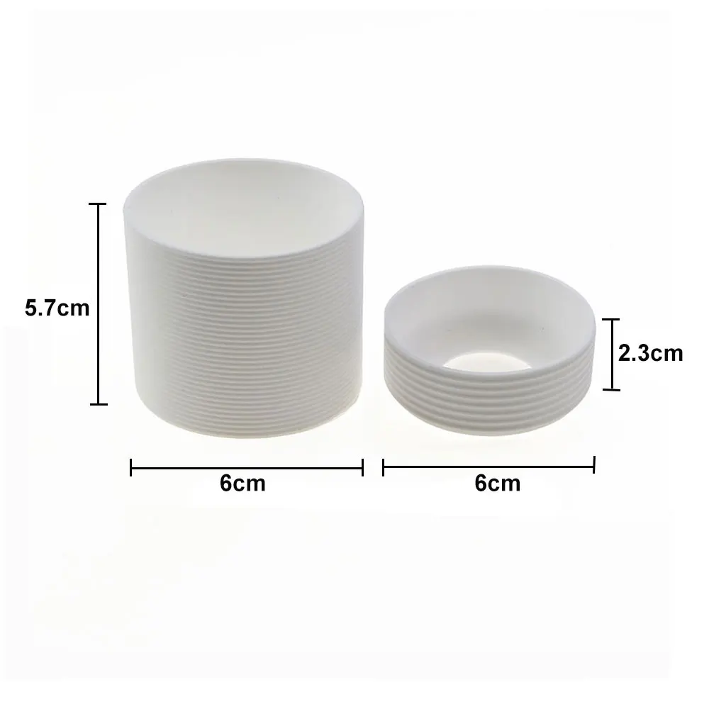 JCD 1Set 6cm Silicone Cup Middle Sleeve Stripe Non-slip Mug Sleeve Glass Bottle Cover Anti Scalding Cup Bottom Cover
