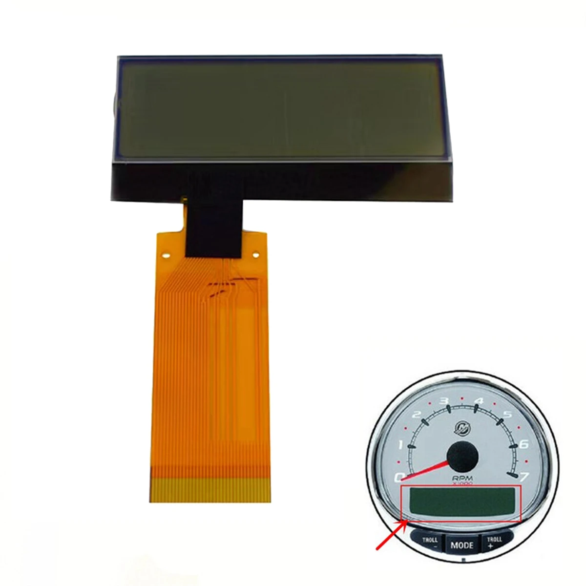 Anzeige LCD-Anzeige für Quecksilber Smart craft Sc1000 Drehzahl messer Tachometer Armaturen brett 8 m0101099