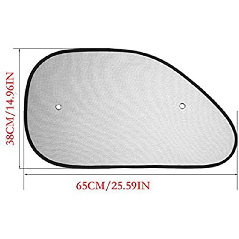 Car Sun Shade para janela lateral com ventosas, tamanho universal, bebê, crianças, tamanho 25.59X14.96 Polegada, 2pcs