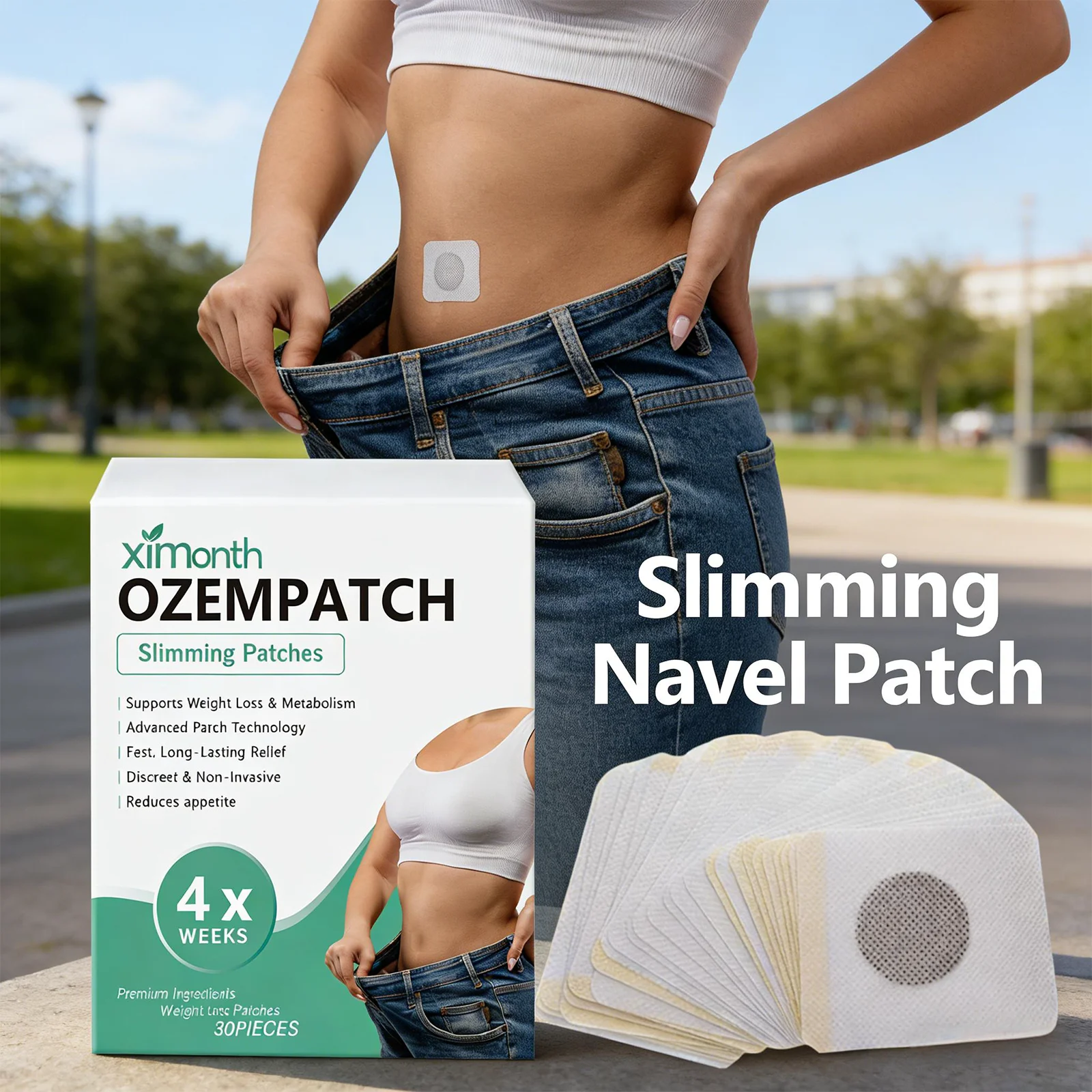 Belly Fat Burning Slimming Patches Dispel Dampness Detox Accelerate Fat Metabolism Anti Cellulite Navel Weight Loss Stickers