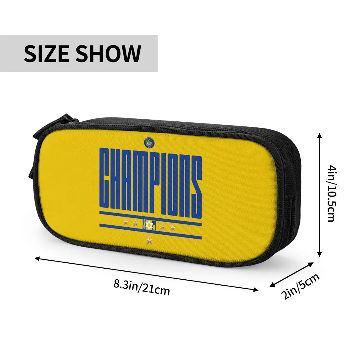 Maccabi Tel Aviv Big Capacity Pencil Pen Case Office College School Large Storage Bag Pouch Holder Box Organizer