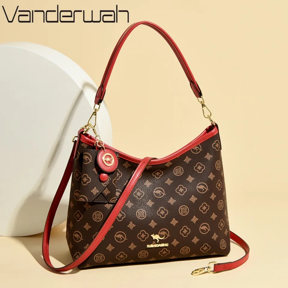 

Retro kangaroo Print Roomy Hobo Bag Luxury handbags Women Shoulder Crossbody Bags Designer with Mini Purse Daily Bag for Commute