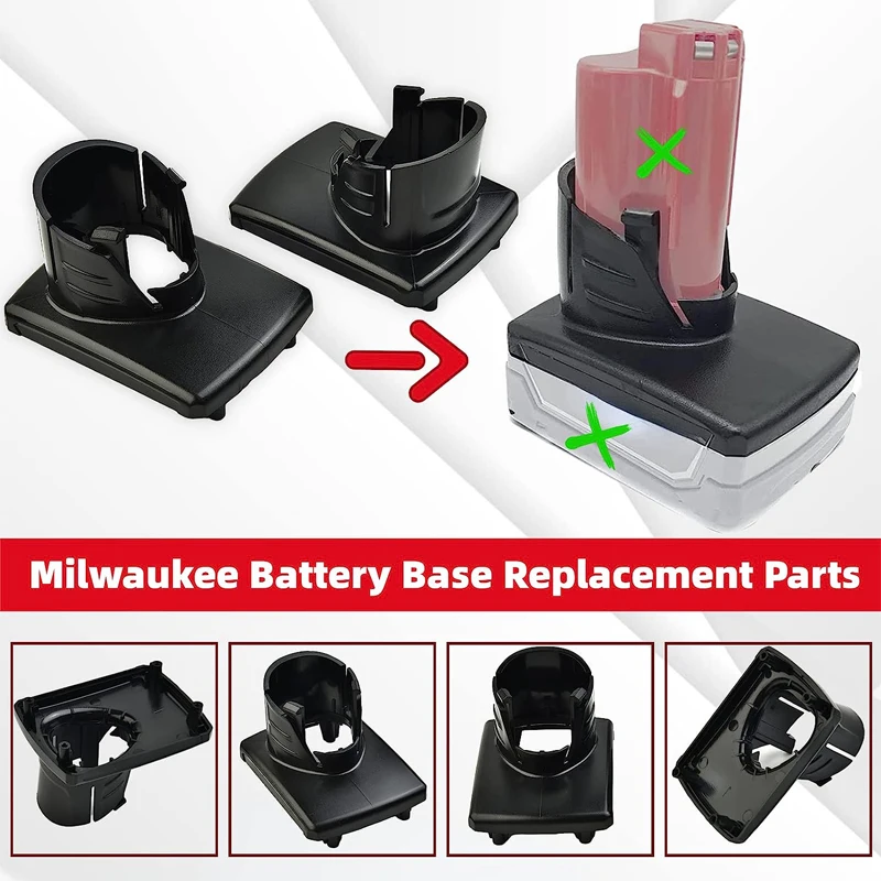 1/2/5Pcs Battery Plastic Case Box Parts (no battery cell) For Milwaukee 12V 48-11-2411 Li-ion Battery Shell Housing