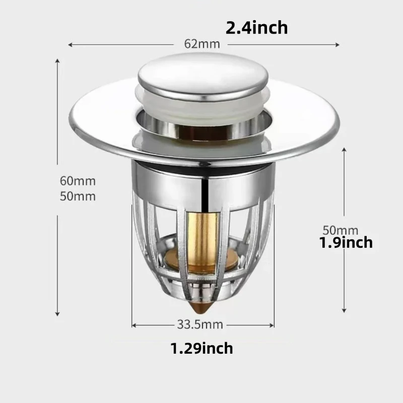 Universal rebote dreno plug filtro doméstico bounce núcleo push tipo filtro de drenagem pia da cozinha banheiro banheira plug parada água