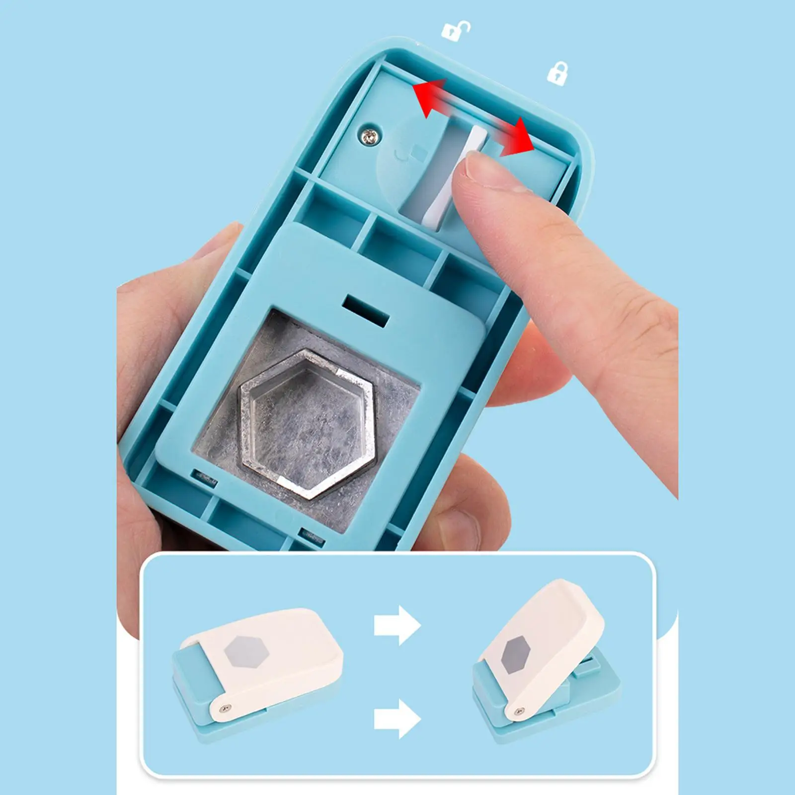Loose Leaf Separator Label Punch Easy to Use Tab Punch for Paper Craft Sketchbook Scrapbook Handcraft Tool