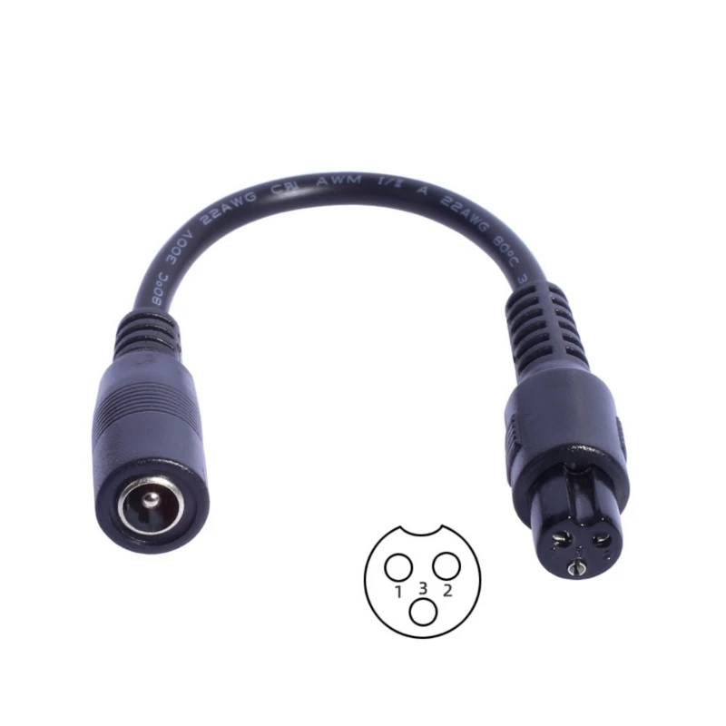 

F68B 5.5x2.1mm Female Converter Cord Wire DC5521 to Multiple Different Plug for Various Electronics LED Light 15cm Long