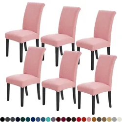 Chair Covers for Dining Room Set of 6 Dining Chair Slipcovers Stretch Seat Protector Washable Parsons