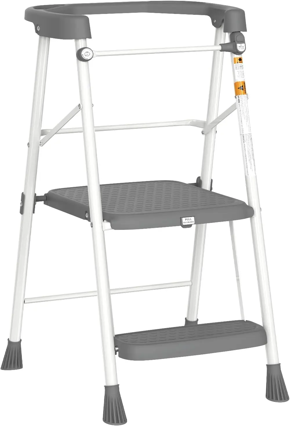 

Foldable 2-Step Toddler Stool with Safety Rail, Non-Slip & Stable, No Assembly Needed, Lightweight Helper for Kitchen Counter